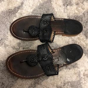 Used black Jack Rogers sandals